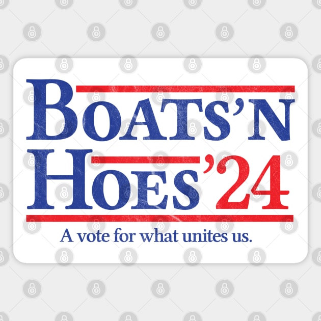 Boats and Hoes 2024 Election Funny Magnet by vintage-corner